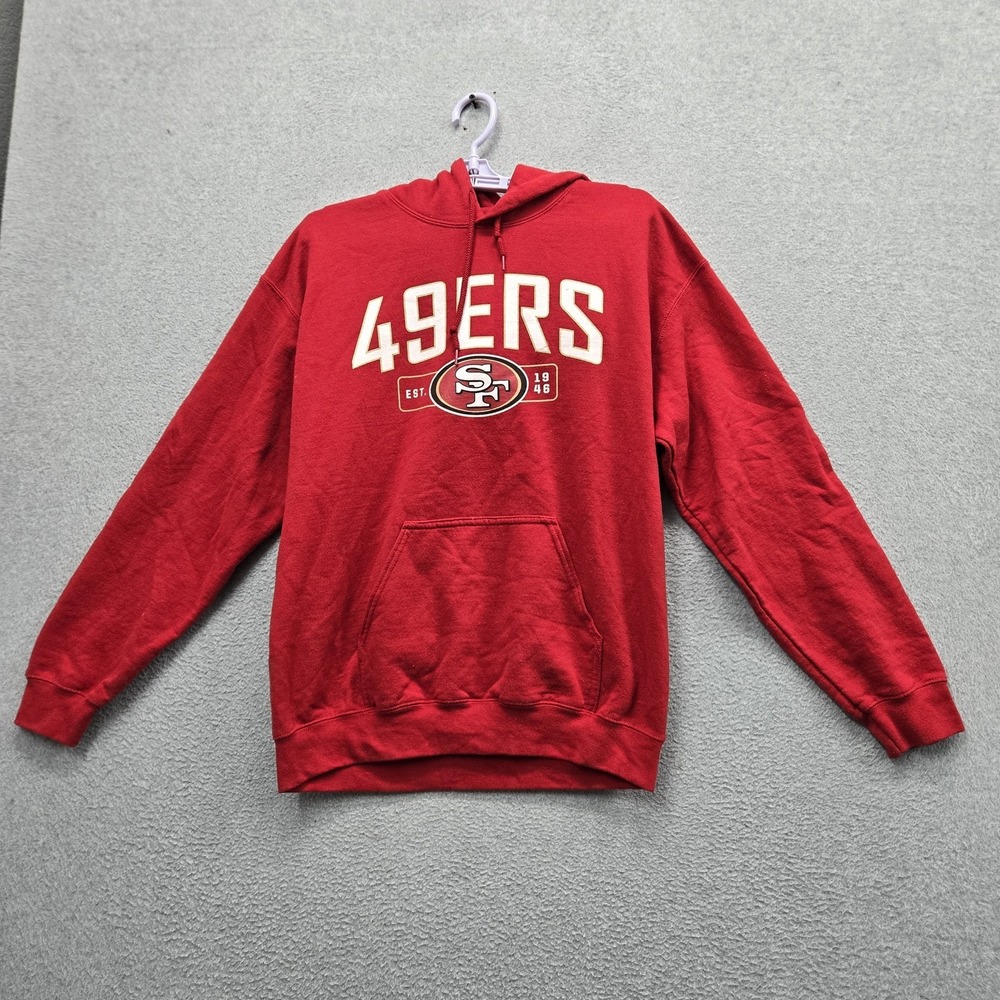 San‎ Francisco 49ers Men Hoodie M Red NFL Graphic Fleece Team Logo Activewear